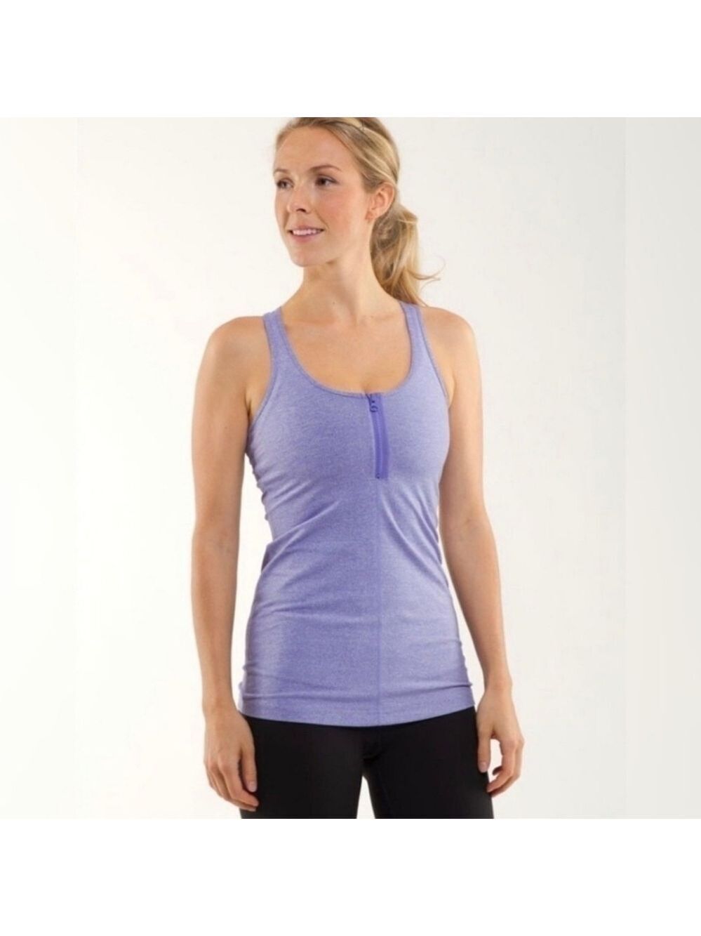 Lululemon Cool Zipper Racerback Tank